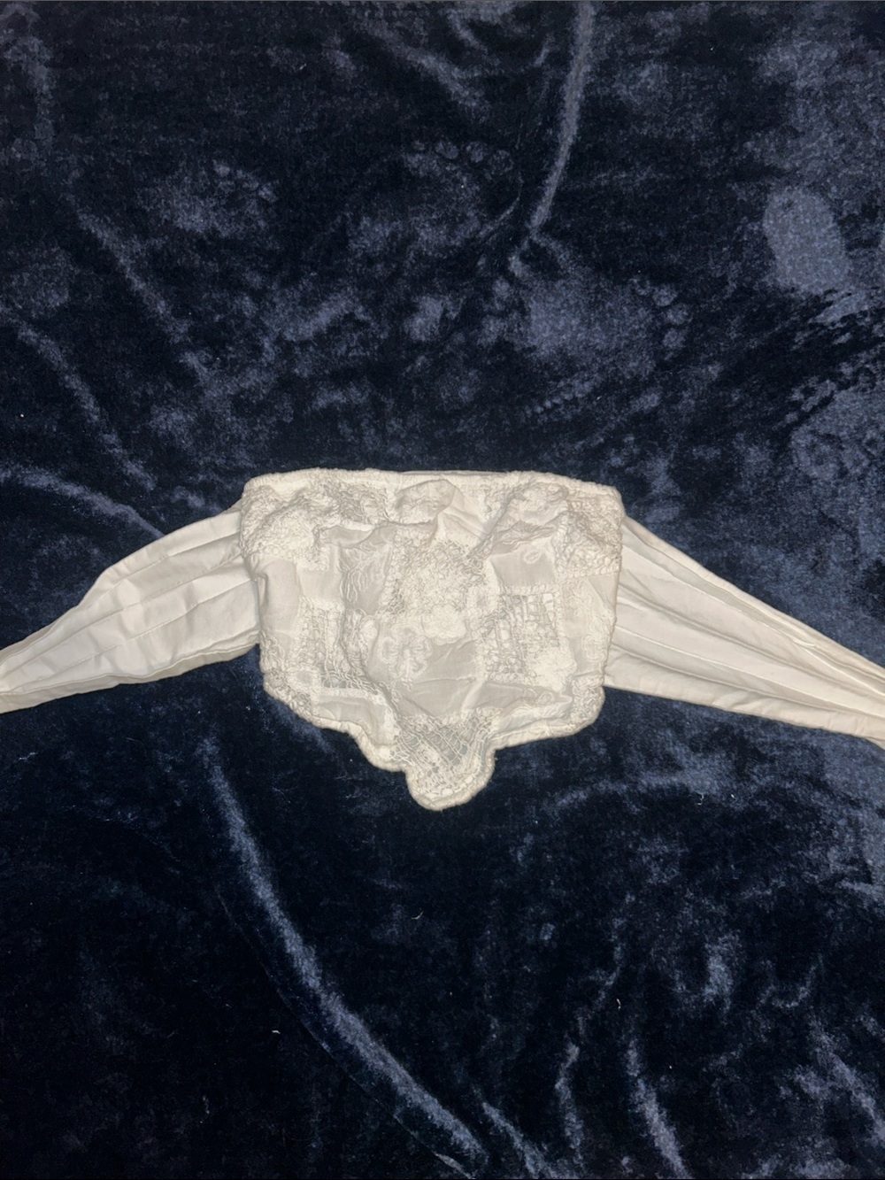 Altar'd State White Smocked Cotton Crop Top